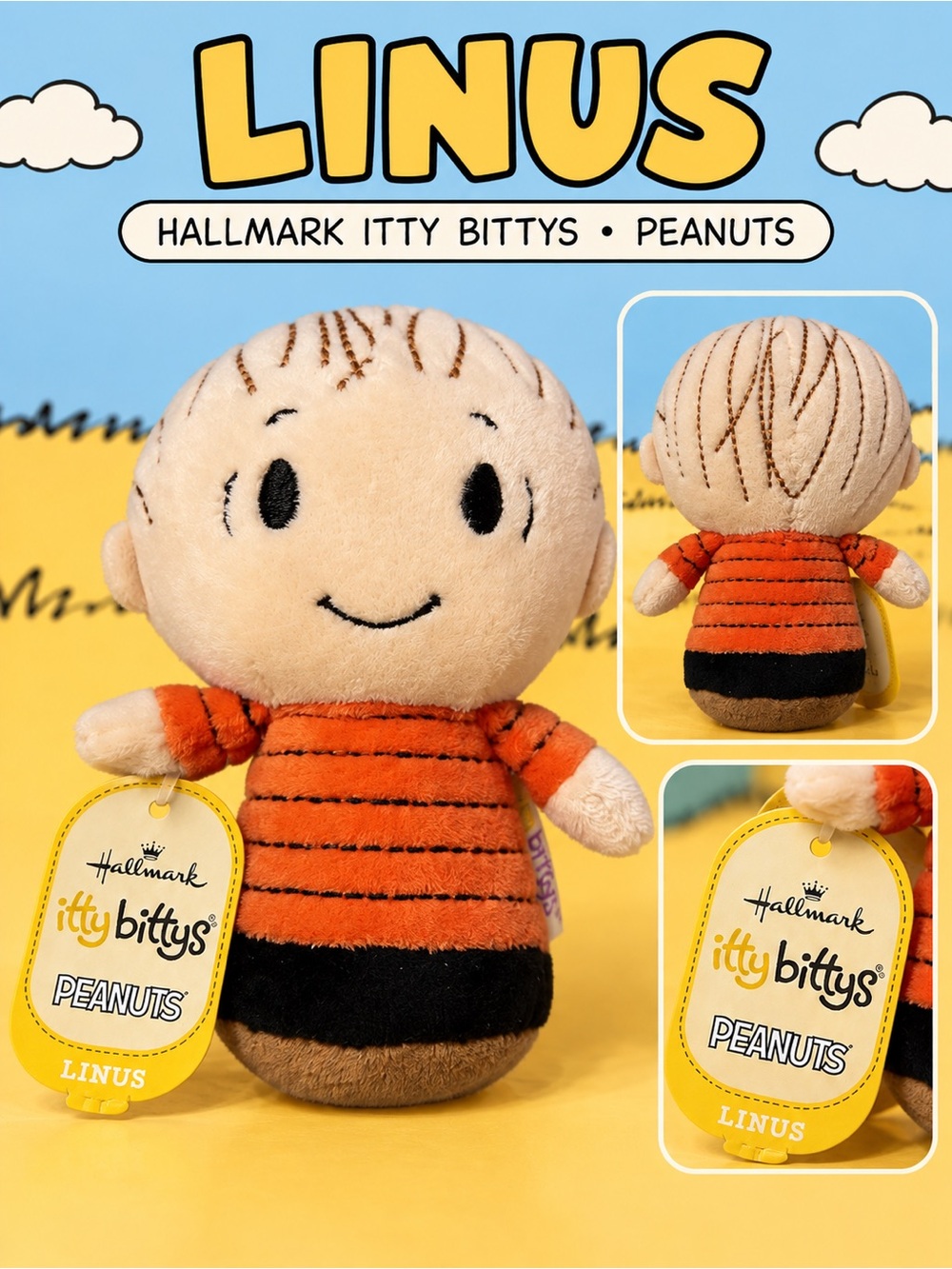 NWT Hallmark Peanuts Linus Itty Bittys Collectible New w Tags